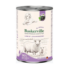 Вологий корм Baskerville (Баскервіль) Super Premium Lamm Mit Johannisbeeren для цуценят Ягня та смородина 400 г
