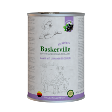Вологий корм Baskerville (Баскервіль) Super Premium Lamm Mit Johannisbeeren для цуценят Ягня та смородина 400 г