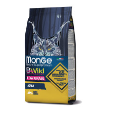 Сухий корм MONGE (Монж) CAT BWILD LOW GRAIN для котів з м'ясом зайця 1.5 кг