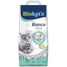 Наповнювач для котячого туалету Biokat's Bianco Fresh Бентонітовий грудкувальний 10 кг