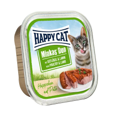 Вологий корм Happy Cat (Хеппі Кет) Minkas Duo для котів паштет курка та ягня 100 г