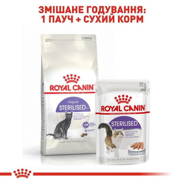 Сухий корм для дорослих стерилізованих котів та кішок Royal Canin Sterilised 4 кг Сухий корм для дорослих стерилізованих котів та кішок Royal Canin Sterilised 4 кг