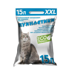 Силікагелевий наповнювач для котячого лотка Пухнастики 15 л