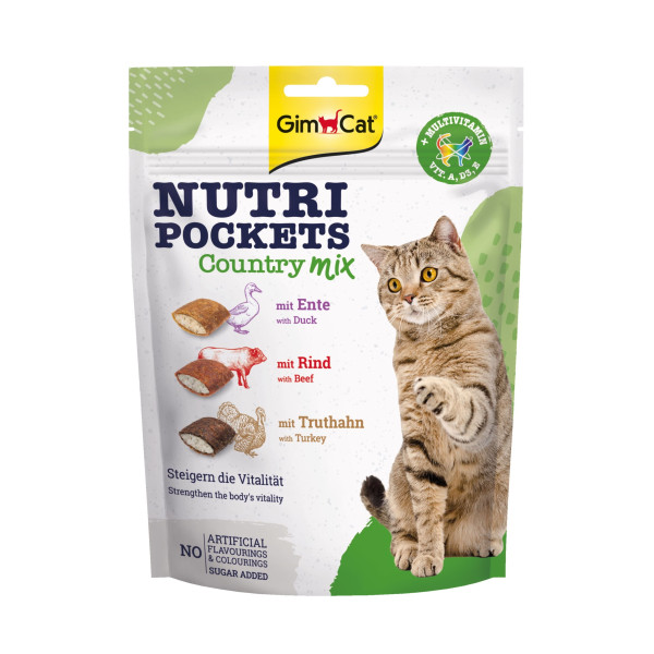 Вітамінні ласощі Gimborn GimCat Nutri Pockets для кішок Кантрі мікс 150 г