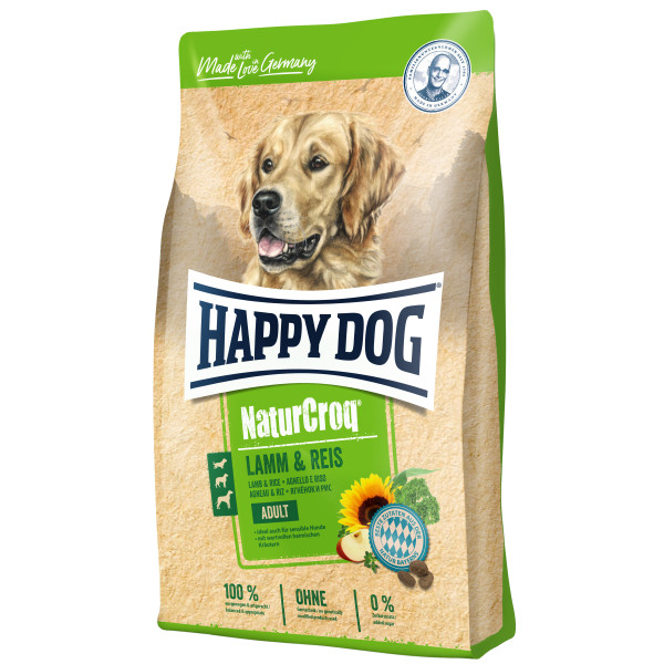 Сухий корм Happy Dog (Хеппі Дог) Naturcroq Lamm & Reis для собак з чутливим травленням з ягням та рисом 15 кг