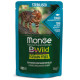 Вологий корм MONGE (Монж) CAT BWILD GR.FREE WET Sterilised для котів тунец з креветками та овочами 85 г