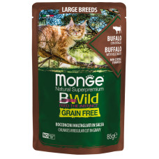 Вологий корм MONGE (Монж) CAT BWILD GR.FREE WET буйвол (для котів крупних порід з 2-х місяців)  85 г