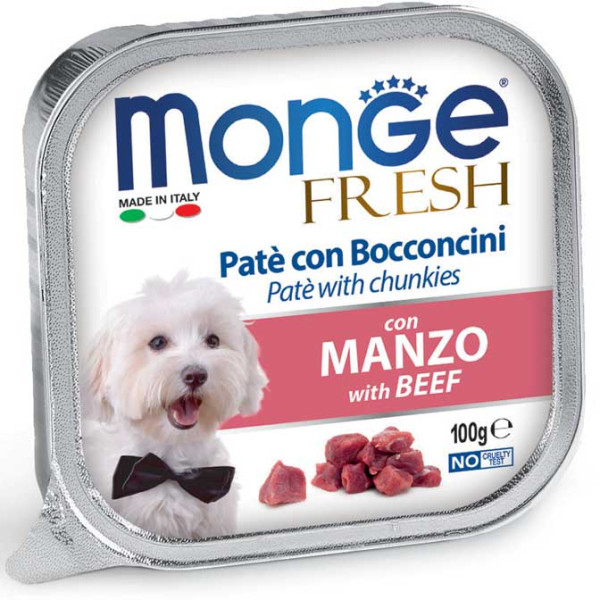 Вологий корм MONGE (Монж) Dog Fresh для собак яловичина 100 г