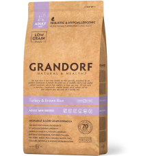 Сухий корм Grandorf (Грандорф) Turkey & Brown Rice Adult Mini Breeds для дорослих собак дрібних порід з індичкою 3 кг