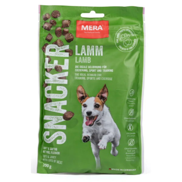 Ласощі Mera pure sport & training Snack Lamb для собак снеки з ягням 200 г