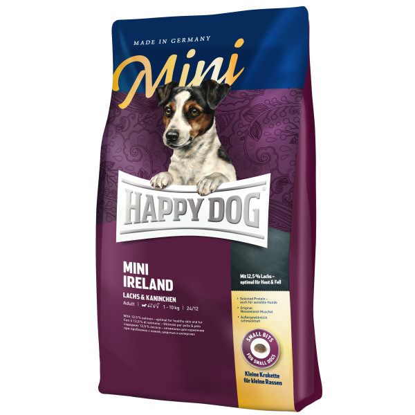 Сухий корм Happy Dog (Хеппі Дог) Mini Irland з кроликом та лососем для собак малих порід 4 кг