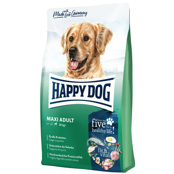 Сухий корм Happy Dog (Хеппі Дог) Supreme Fit and Well Maxi Adult для собак великих порід з лососем, рибою та ягням 4 кг