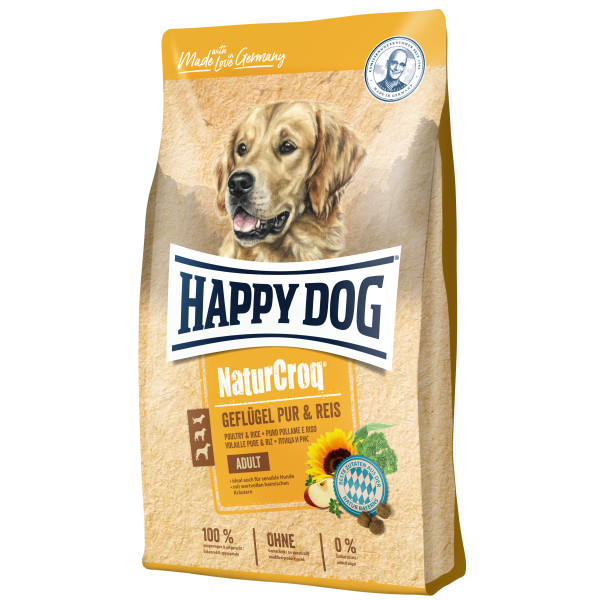 Сухий корм Happy Dog (Хеппі Дог) NaturCroq Geflugel Pur & Reis для собак з птахом та рисом 4 кг