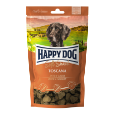 М'які ласощі Happy Dog (Хеппі Дог) Soft Snack Toscana для середніх, великих собак смак качки та лосося 100 г