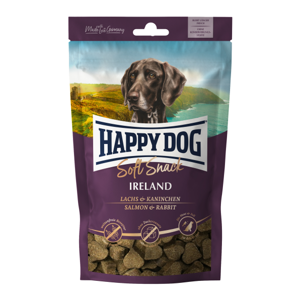 М'які ласощі Happy Dog (Хеппі Дог) Soft Snack Ireland для середніх, великих собак смак лосося та кролика 100 г