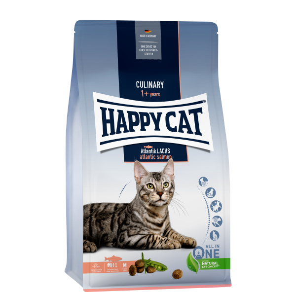 Сухий корм Happy Cat (Хеппі Кет) Adult для котів Атлантичний лосось 1.3 кг