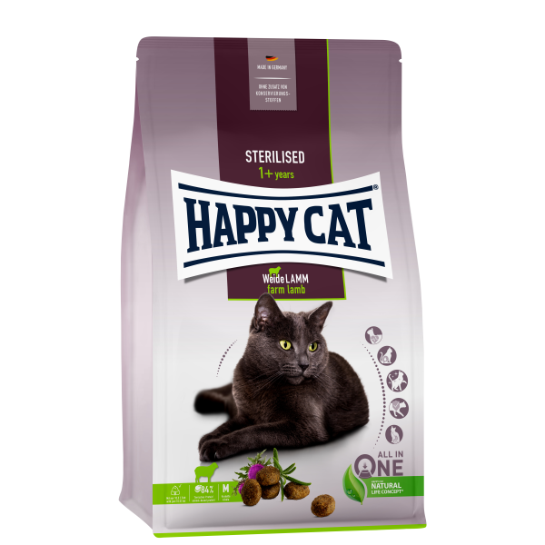 Сухий корм Happy Cat (Хеппі Кет) Adult Weide Lamm Sterilised для стерилізованих котів з ягням 1.3 кг