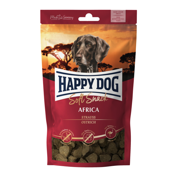 М'які ласощі Happy Dog (Хеппі Дог) Soft Snack Africa для собак смак страуса та картоплі 100 г