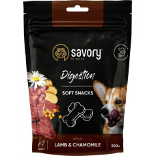 М'які ласощі Savory Digestion Soft Snacks Lamb & Chamomile для собак ягня та ромашка покращення травлення 200 г