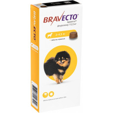 Жувальна таблетка Bravecto (Бравекто) від бліх та кліщів для собак 2 - 4.5 кг