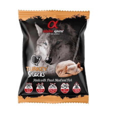 Ласощі Alpha Spirit Dog Snacks Turkey напіввологі кубики з індички, для собак 50 г