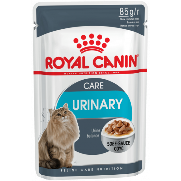 Вологий корм Royal Canin (Роял Канін) Urinary Care для котів, що сприяє підтримці здоров'я сечовидільної системи (шматочки у соусі) 85 г