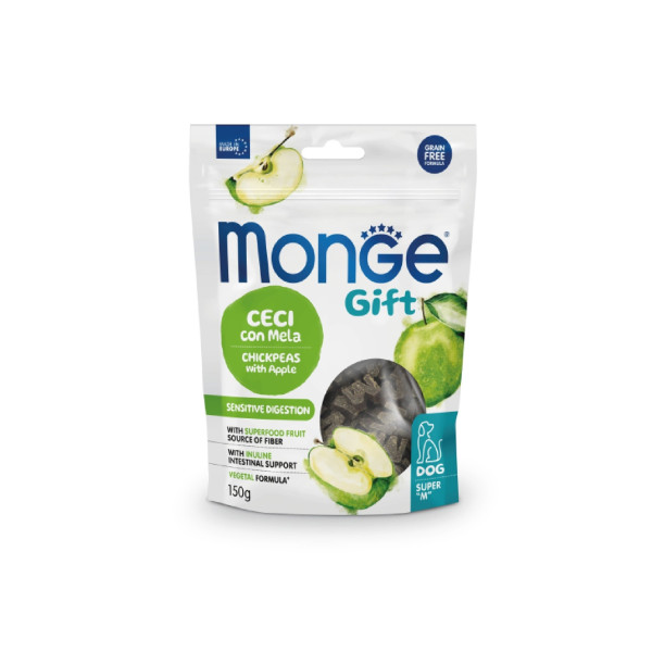 Ласощі MONGE Gift Dog Sensitive digestion для собак нут з яблуком (веган) 150 гр