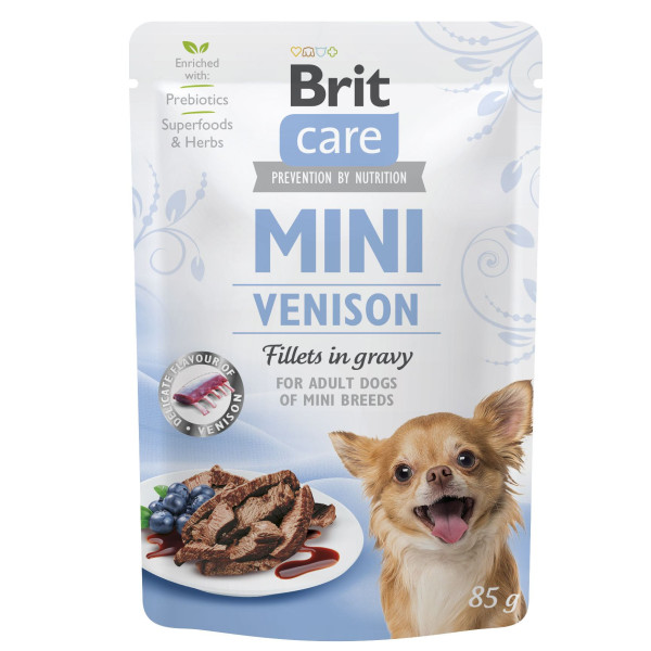 Вологий корм Brit Care Mini Venison для собак філе дичини у соусі 85 г