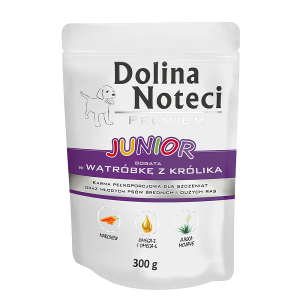 Вологий корм Dolina Noteci Premium Junior для цуценят з печінкою кролика 300 г