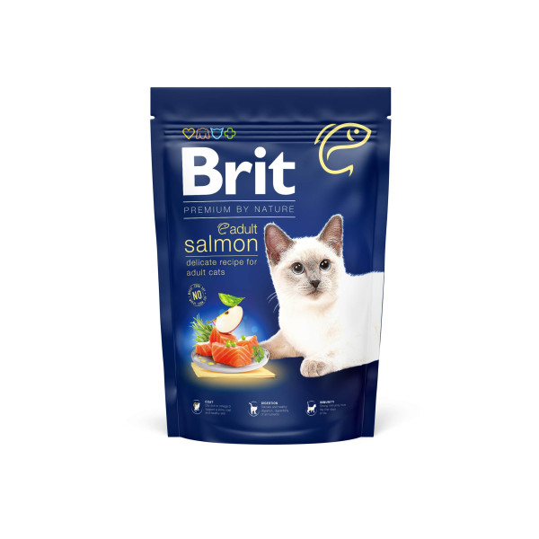 Сухий корм Brit Premium by Nature Cat Adult Salmon для котів смак лосося 1.5 кг