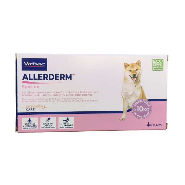 Краплі Virbac Allerderm Spot -on Аллердерм спот он лікування дерматозів у кішок та собак 4 мл