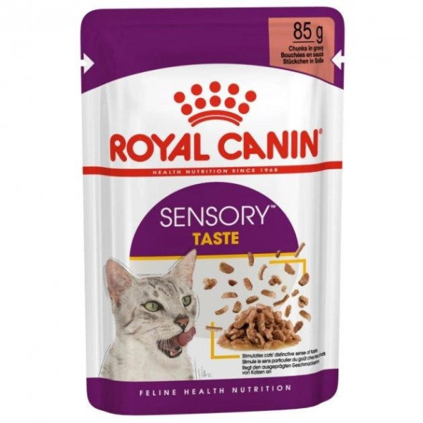 Вологий корм Royal Canin (Роял Канін) Sensory Taste для вибагливих котів (шматочки у соусі) 85 г