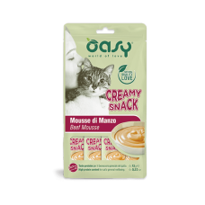 Вологі ласощі Oasy Cat Creamy для котів крем снек з яловичиною 4 х 15 г