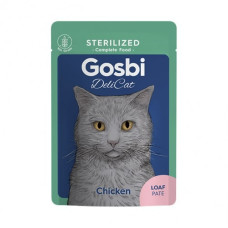 Вологий корм Gosbi DeliCat Sterelized Chicken Loaf для котів курячий рулет 70 г