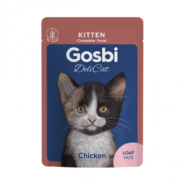 Вологий корм Gosbi DeliCat Kitten Chicken Loaf для кошенят курячий рулет 70 г