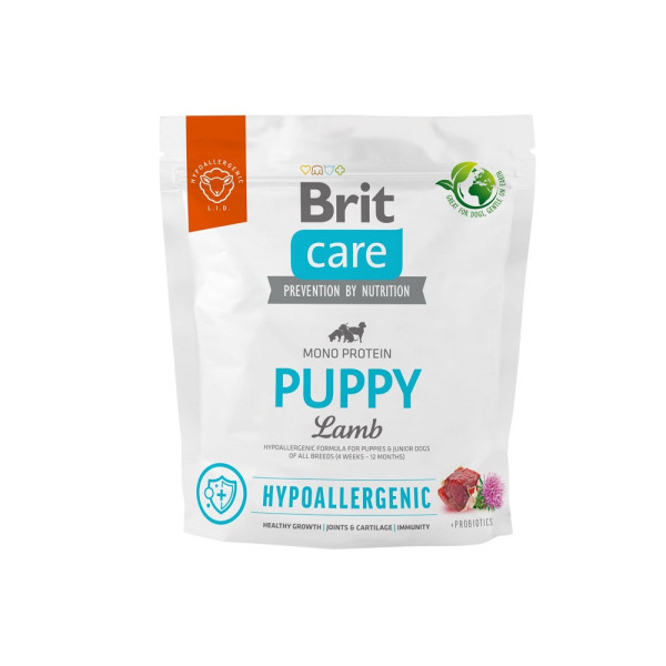 Сухий корм Brit Care Dog Hypoallergenic Puppy для цуценят гіпоалергенний з ягням 1 кг