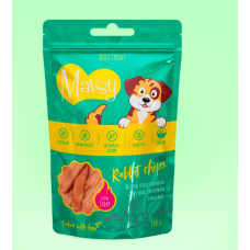 Ласощі Mavsy-Dried Rabbit Chip для собак Мавси Дієтичні чіпси з кролика для собак з чутливим травленням 100 г
