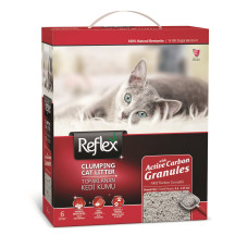 Наповнювач бентонітовий REFLEX (Рефлекс) для котів з гранулами активного карбону 6 л
