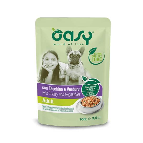 Вологий корм Oasy Oap Adult Turkey & Vegetables для собак смак індички та овочів 100 г