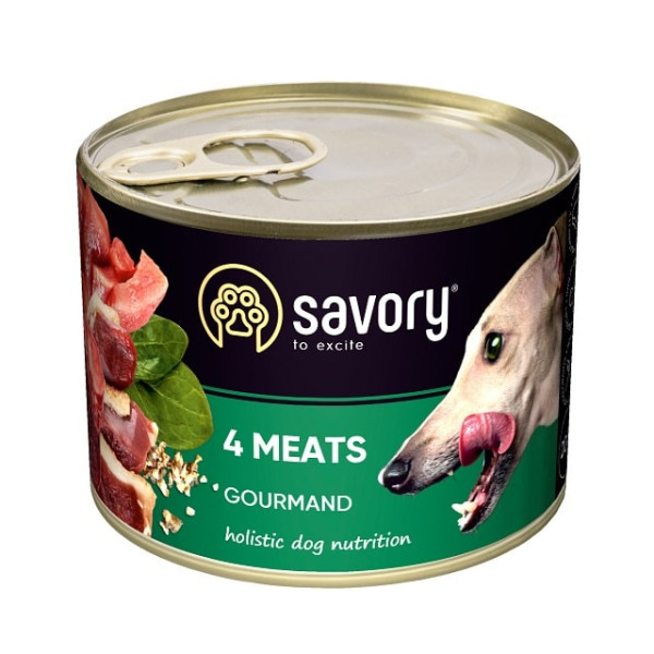 Вологий корм Savory 4 Meats для собак з чотирма видами м'яса 200 г