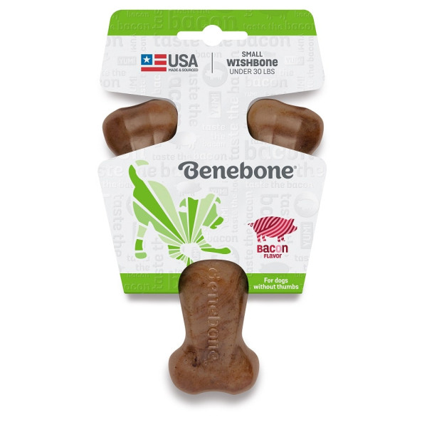 Жувальна іграшка Benebone Wishbone Bacon для собак зі смаком бекону розмір S