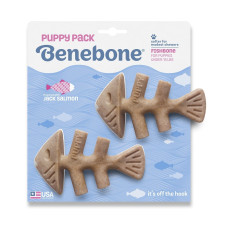 Жувальна іграшка Benebone Puppy Tiny 2- Pack Wishbone Jack Salmon для цуценят