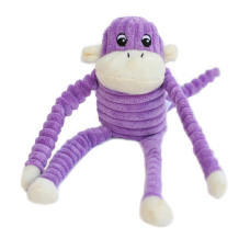 Іграшка Zippy Paws Bushy Spencer Crinkle Monkey Purple Мавпочка для собак розмір S