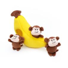 Іграшка Zippy Paws Burrow - Monkey'n Banana Мавпочки з бананом для собак