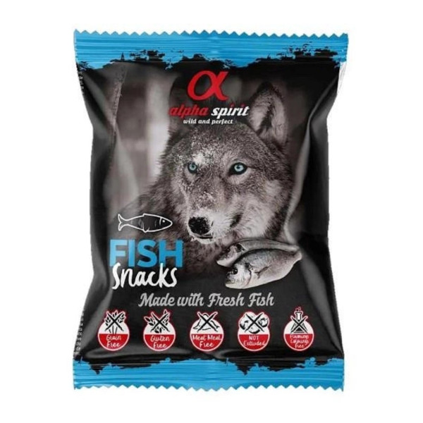 Ласощі Alpha Spirit Dog Snacks Dog Fish напіввологі кубики з риби для собак 50 г