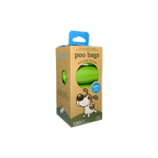 Біорозкладні пакети Poo Bags Dog waste bag (8rolls Scented) без запаху (8 рулонів по 15 пакетів)