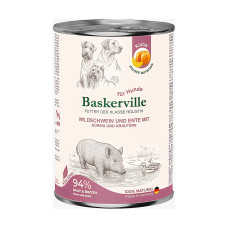Вологий корм Baskerville (Баскервіль) Holistic для собак Качка, кабан, гарбуз та зелень 400 г
