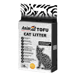 testНаповнювач для котячого туалету AnimAll Activated Carbon Тофу Соєвий грудкувальний активоване вугілля 2,6 кг 6 л