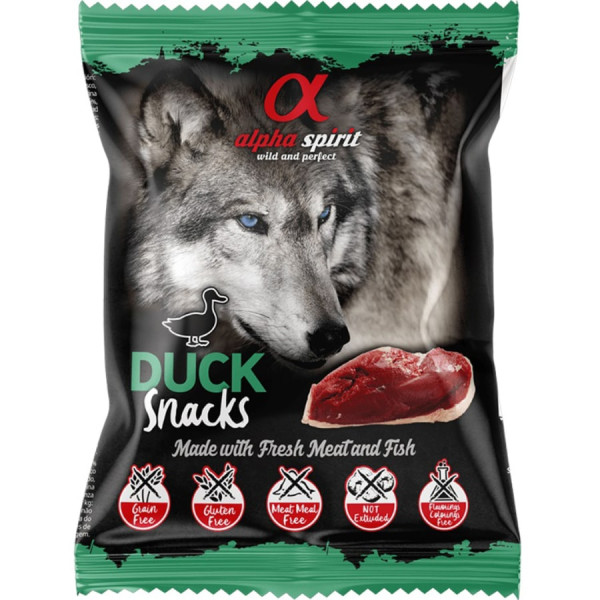 Ласощі Alpha Spirit Dog Snacks Duck напіввологі кубики з качки, для собак 50 г