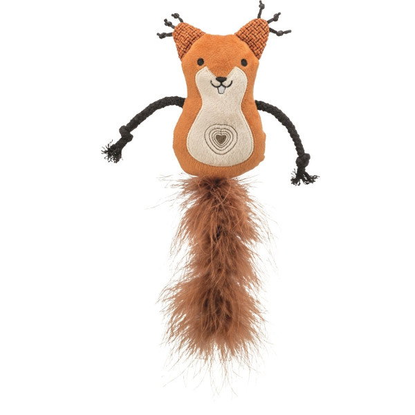 Іграшка Trixie для котів Білка плюш з пір ям і котячою м'ятою 24 см